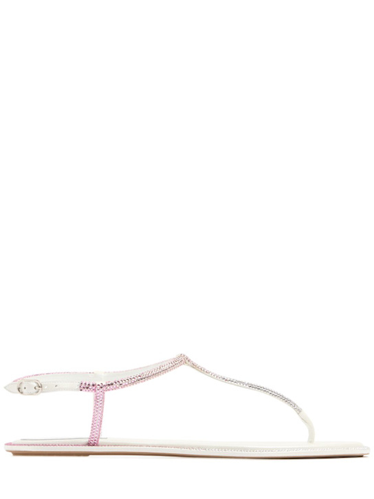 René Caovilla: 10mm Diana satin thong sandals - women_0 | Luisa Via Roma