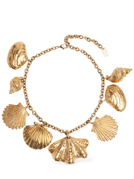 Chloé: Seashells brass necklace - women_0 | Luisa Via Roma
