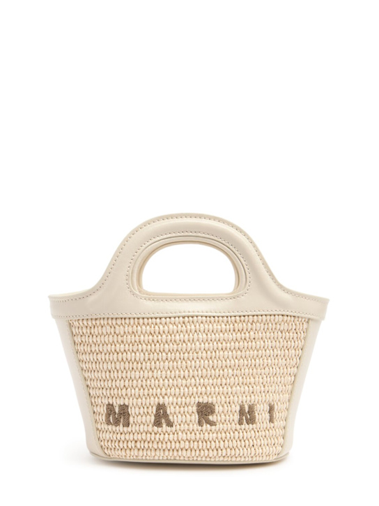Marni: Micro Tropicalia raffia effect bag - women_0 | Luisa Via Roma
