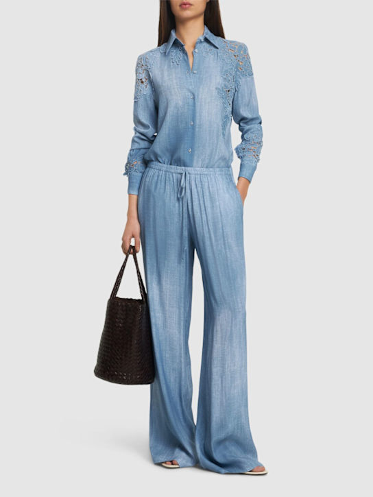 Viscose wide leg pants - Thumbnail 2