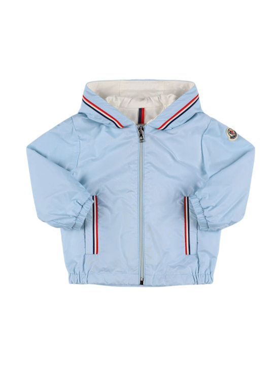Moncler: Chaqueta de nylon - Azul Claro - kids-boys_0 | Luisa Via Roma