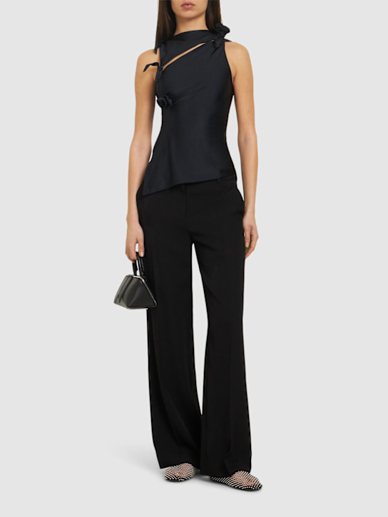 Coperni: Asymmetric stretch jersey top - women_1 | Luisa Via Roma