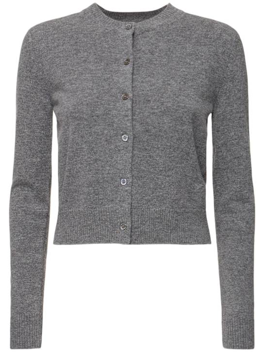 Dunst: Crewneck knit cardigan - Grey - women_0 | Luisa Via Roma
