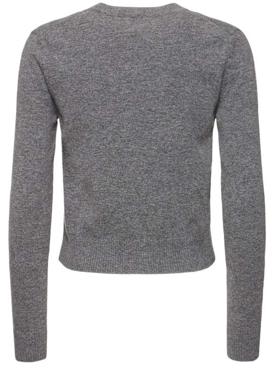 Dunst: Crewneck knit cardigan - Grey - women_3 | Luisa Via Roma