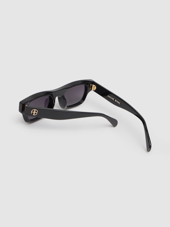 ANINE BING: Otis squared acetate sunglasses - Black - women_3 | Luisa Via Roma