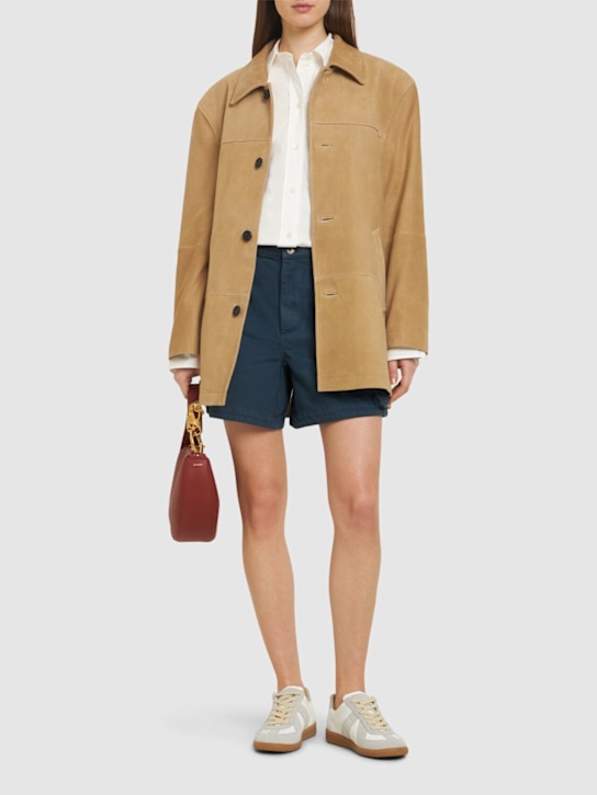 High waist twill cargo shorts - Thumbnail 2
