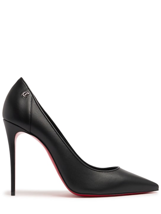 Christian Louboutin: 100mm Sporty Kate nappa leather pumps - Black - women_0 | Luisa Via Roma
