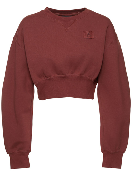 Jordan: Jordan Flight cotton blend sweatshirt - women_0 | Luisa Via Roma