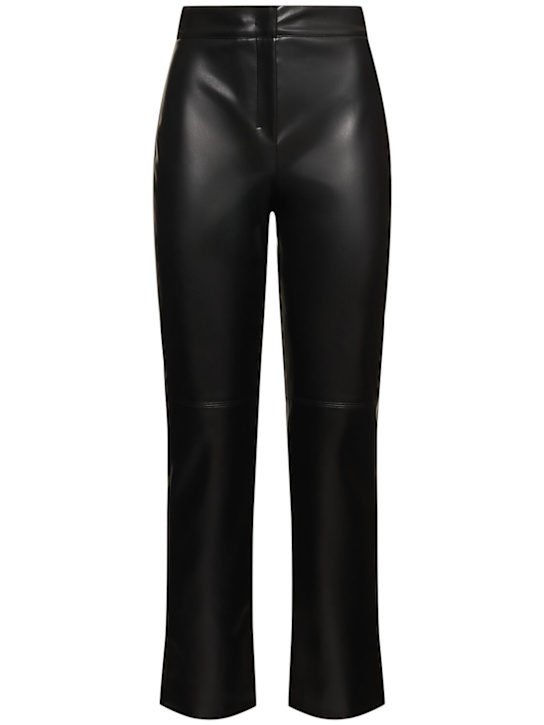 'S Max Mara: Pantaloni dritti Edgard spalmati - Nero - women_0 | Luisa Via Roma