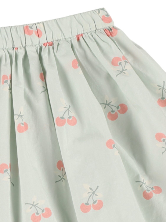 Bonpoint: Gonna in popeline di cotone organico stampato - Celeste - kids-girls_1 | Luisa Via Roma