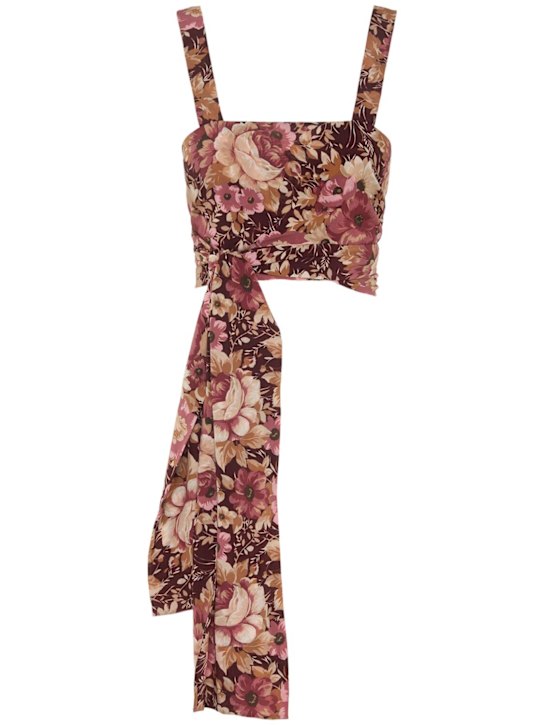 Chloé: Printed silk crepe top - women_0 | Luisa Via Roma