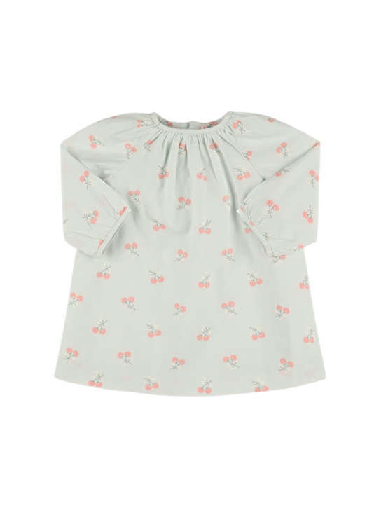 Bonpoint: Vestito in cotone stampato - Celeste - kids-girls_0 | Luisa Via Roma