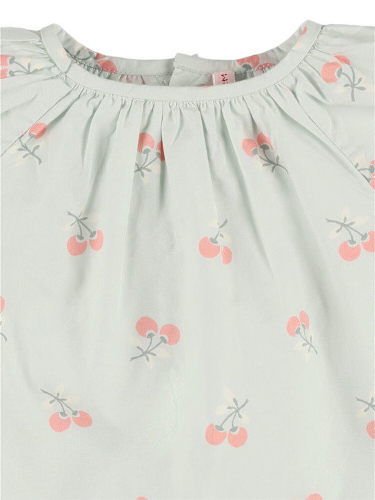 Bonpoint: Vestito in cotone stampato - Celeste - kids-girls_1 | Luisa Via Roma