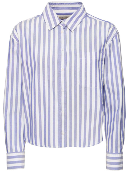 Weekend Max Mara: Rubiera striped oxford cotton shirt - women_0 | Luisa Via Roma