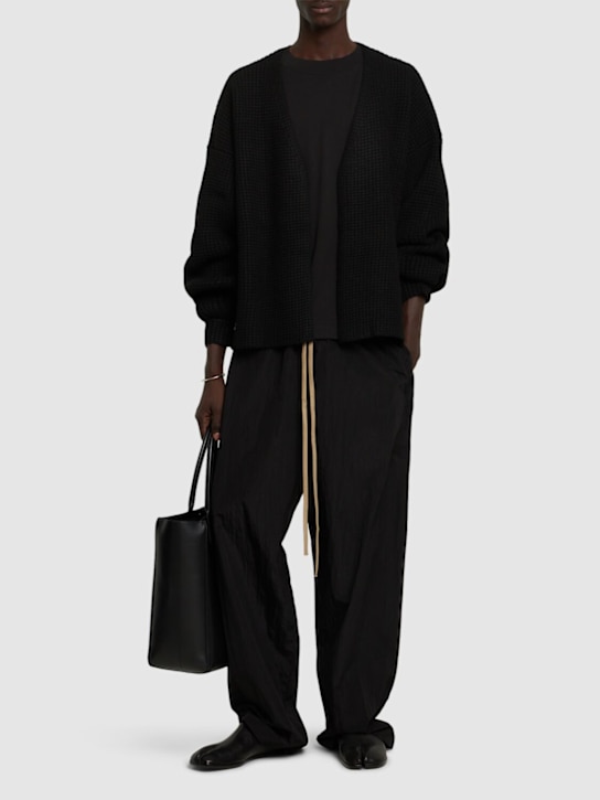 Fear of God ESSENTIALS: Heavy waffle cardigan - men_1 | Luisa Via Roma