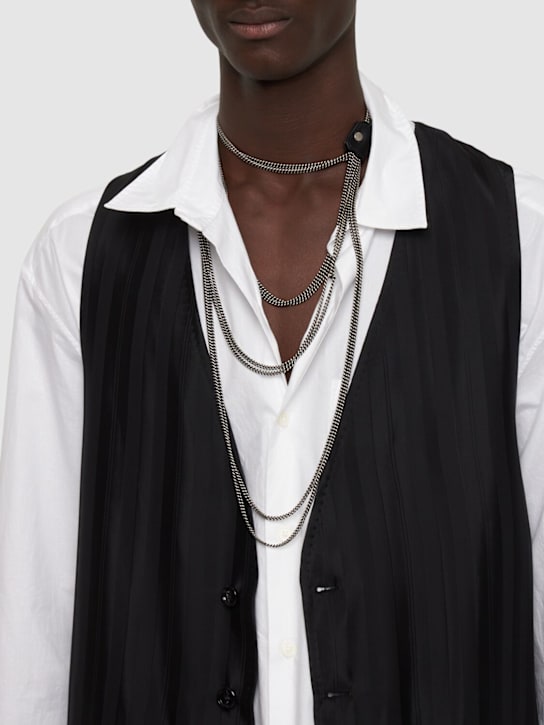 Ann Demeulemeester: Jasmi long chain necklace - men_2 | Luisa Via Roma