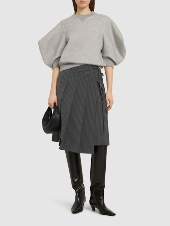 Sacai: Cotton blend sweatshirt - women_1 | Luisa Via Roma