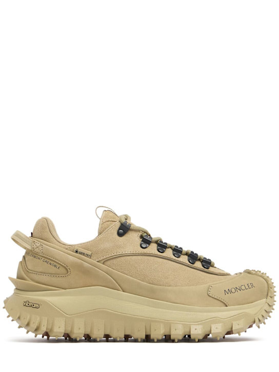 Moncler: 4cm Trailgrip Apex leather sneakers - Beige - men_0 | Luisa Via Roma