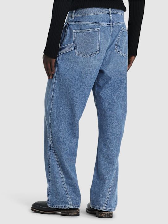 JW Anderson: Twisted denim workwear jeans - Light Blue - men_2 | Luisa Via Roma