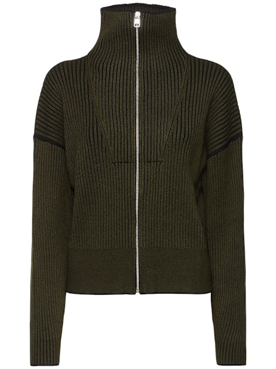 Varley: Carmen rib knit zip sweater - women_0 | Luisa Via Roma