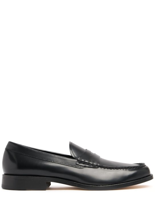 Boss: Limber leather loafers - Black - men_0 | Luisa Via Roma