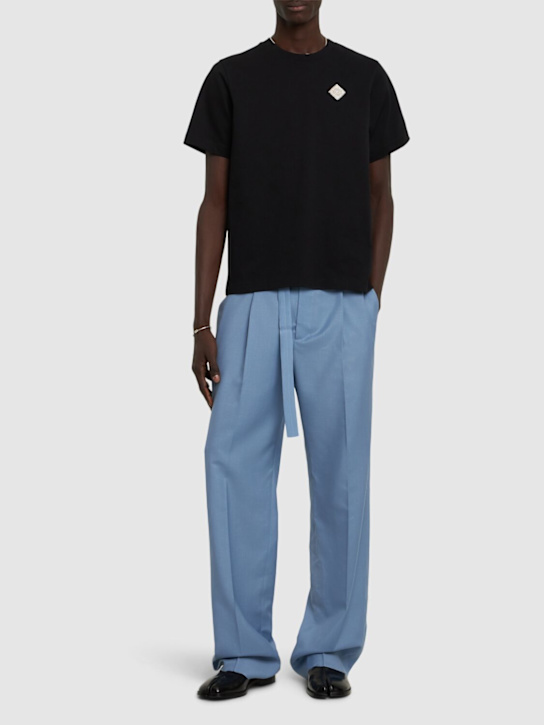 Casablanca: Pearl Diamond CC patch t-shirt - men_1 | Luisa Via Roma