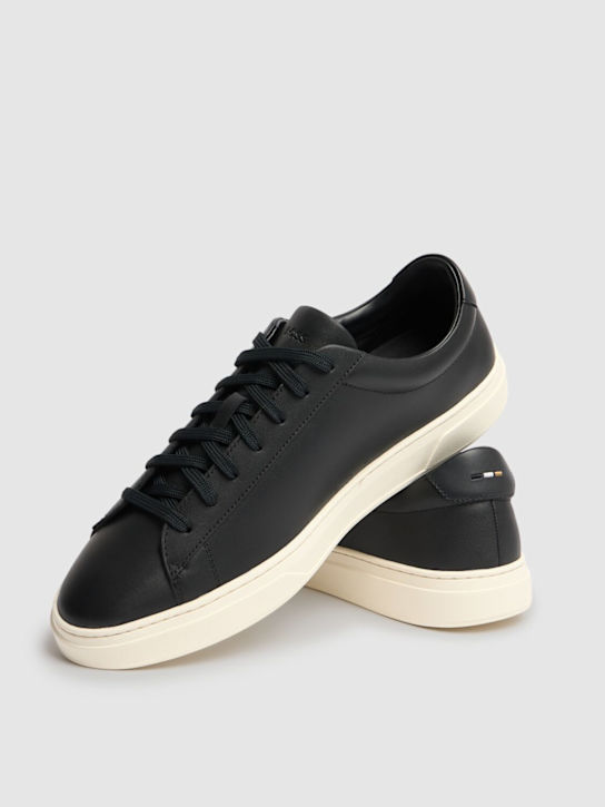 Boss: Kieran leather sneakers - Black - men_4 | Luisa Via Roma
