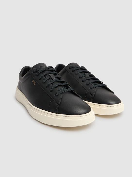 Boss: Kieran leather sneakers - Black - men_2 | Luisa Via Roma