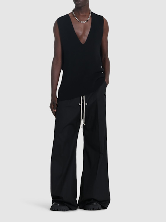 Rick Owens: V-Tank cashmere & wool sweater vest - men_1 | Luisa Via Roma