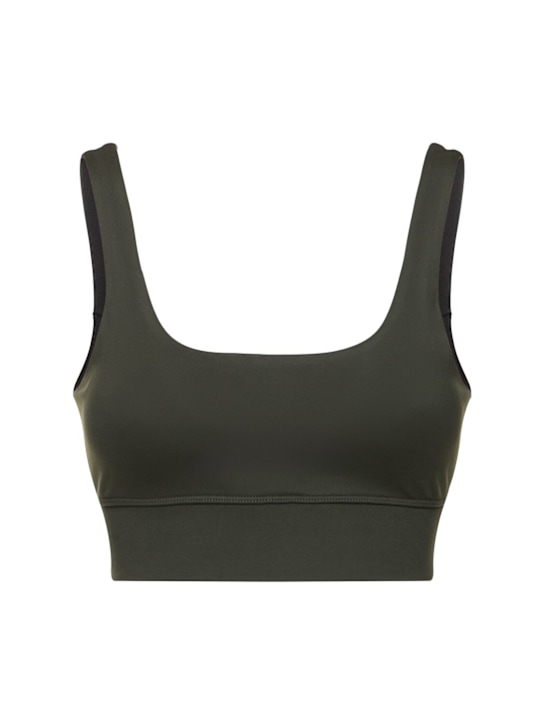 Varley: Cori Freesoft sports bra - Dark Green - women_0 | Luisa Via Roma