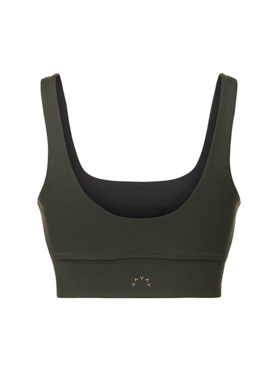 Varley: Cori Freesoft sports bra - Dark Green - women_3 | Luisa Via Roma
