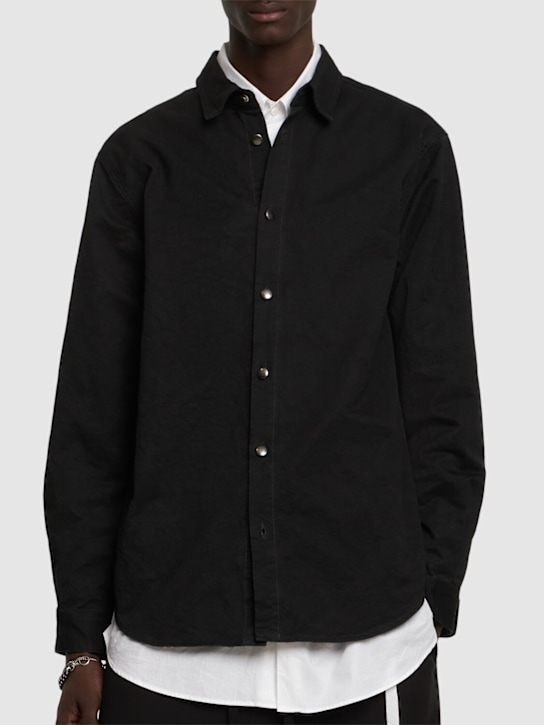 Ann Demeulemeester: Barnard washed cotton jacket - Black - men_2 | Luisa Via Roma