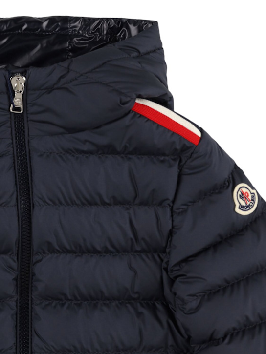 Moncler: Chaqueta de plumas de techno - Azul Oscuro - kids-boys_1 | Luisa Via Roma