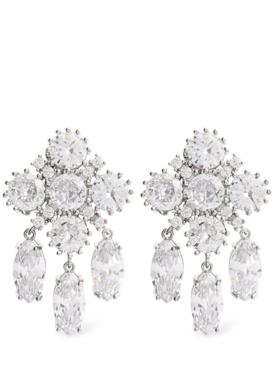 Rabanne: Royal drop earrings - Silver - women_0 | Luisa Via Roma