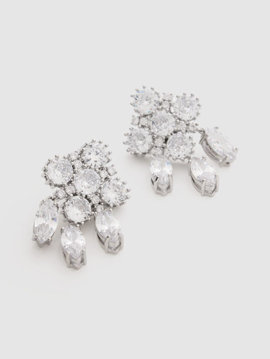 Rabanne: Royal drop earrings - Silver - women_1 | Luisa Via Roma