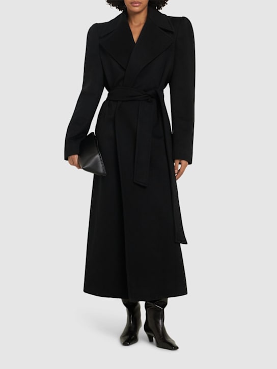 Wardrobe.nyc: RHW belted wool long coat - women_1 | Luisa Via Roma