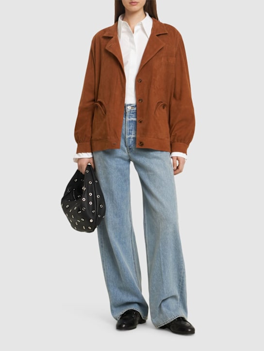 Blazé Milano: Viva Cleo suede bomber jacket - women_1 | Luisa Via Roma