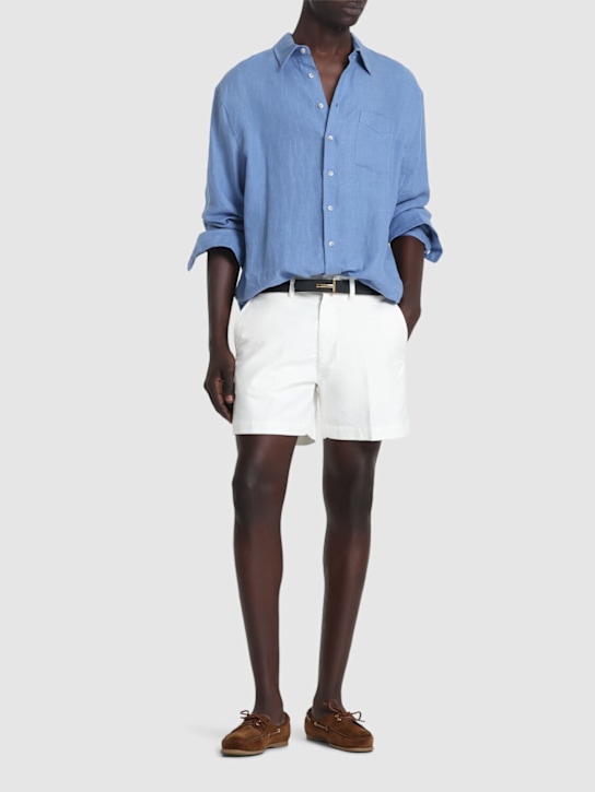 Tom Ford: ブラッシュドコットンサテンハーフパンツ - men_1 | Luisa Via Roma