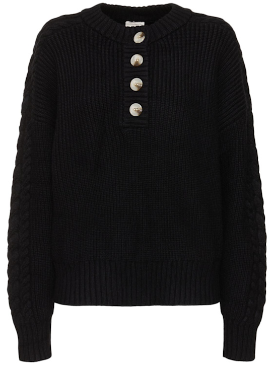 Varley: Vera button neck sweater - women_0 | Luisa Via Roma