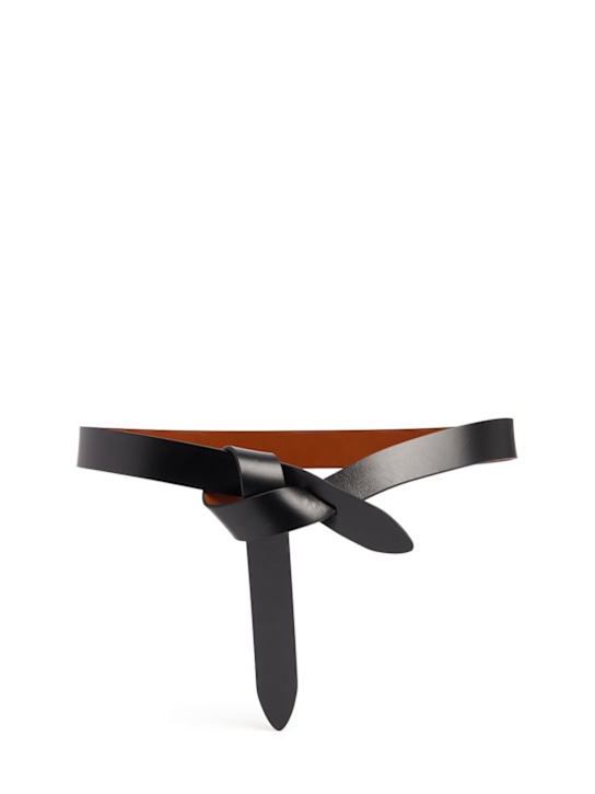 Isabel Marant: 3cm Lecce reversible leather w/ bow belt - women_0 | Luisa Via Roma