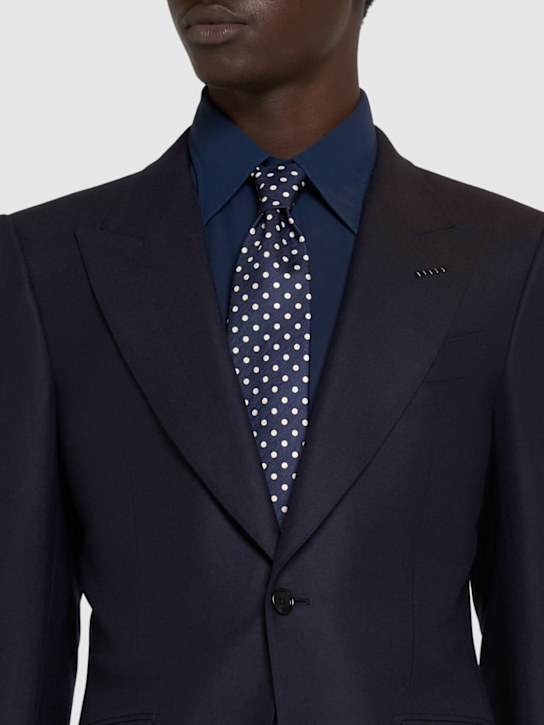 Tom Ford: Corbata de seda 8cm - Azul Marino - men_1 | Luisa Via Roma