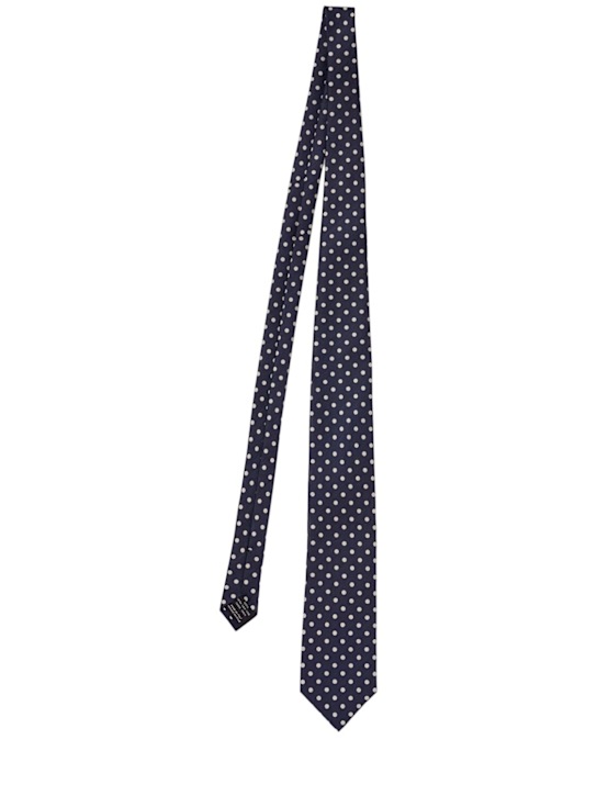 Tom Ford: Corbata de seda 8cm - Azul Marino - men_0 | Luisa Via Roma
