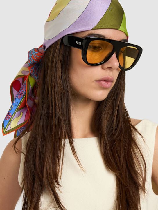 Pucci: Pucci Color Explosion acetate sunglasses - Black - women_1 | Luisa Via Roma