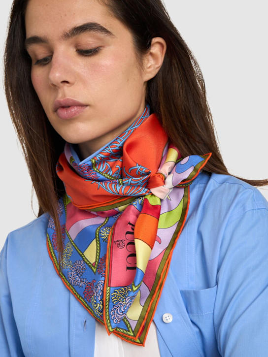 Pucci: Silk twill scarf - women_1 | Luisa Via Roma