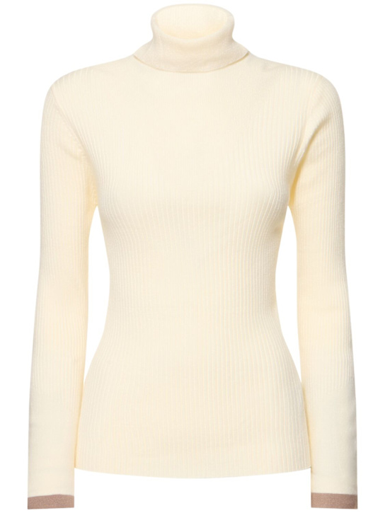 Varley: Ravena rib knit high neck sweater - women_0 | Luisa Via Roma