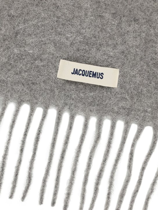 Jacquemus: L'Echarpe Carro mohair blend scarf - men_1 | Luisa Via Roma