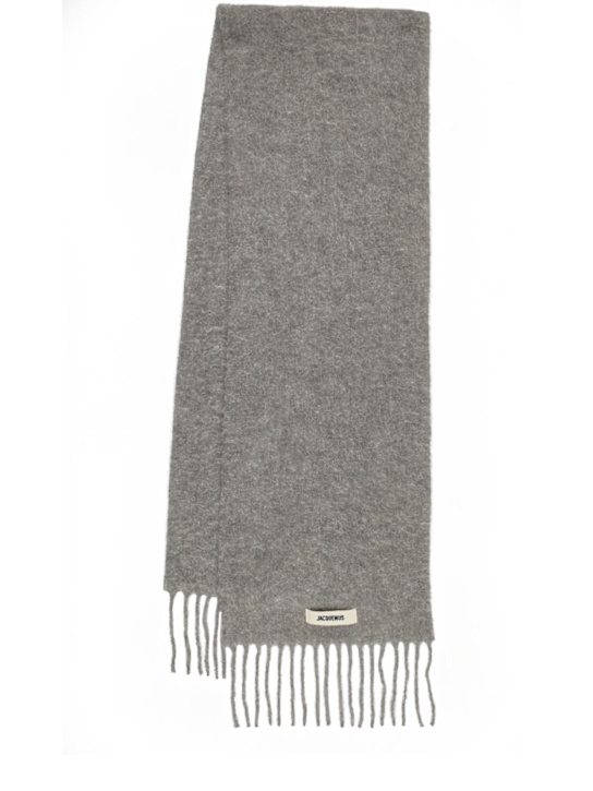 Jacquemus: L'Echarpe Carro mohair blend scarf - men_0 | Luisa Via Roma