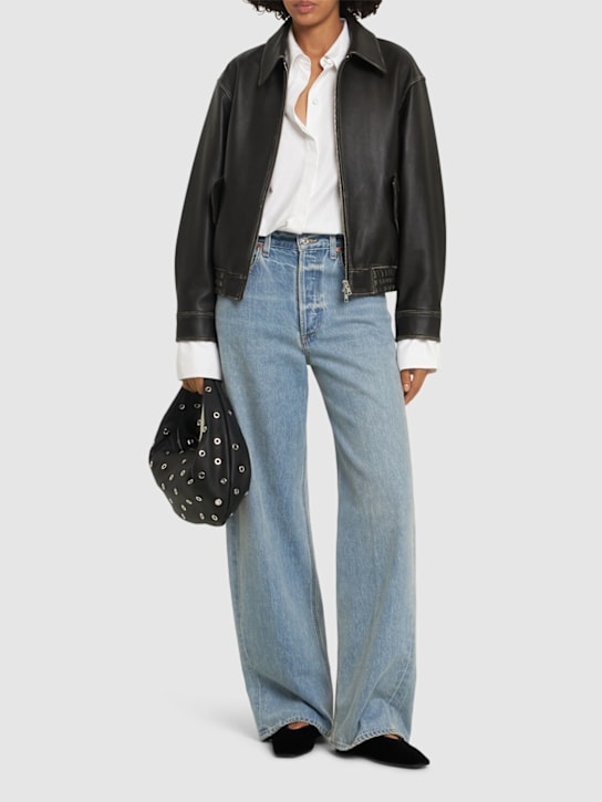 Dunst: Unisex distressed leather jacket - women_1 | Luisa Via Roma