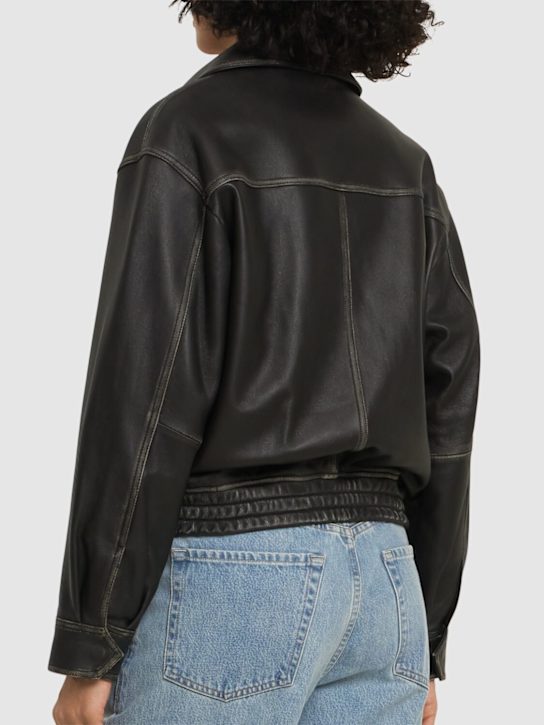 Dunst: Unisex distressed leather jacket - women_2 | Luisa Via Roma