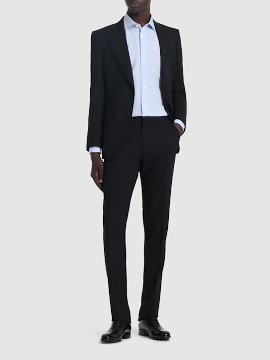 Brioni: Cotton poplin classic shirt - men_1 | Luisa Via Roma